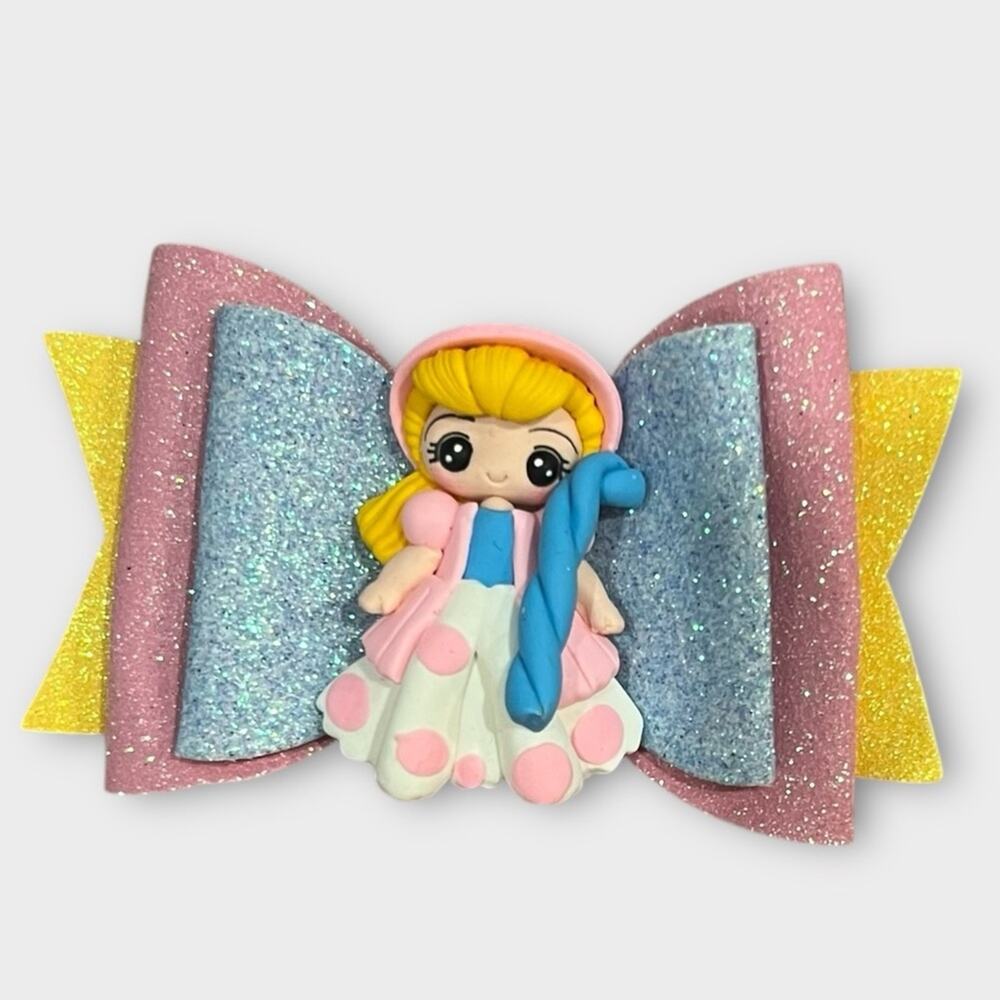 Disney Pixar Toy Story Bo Peep sparkle handmade clay figure bow
